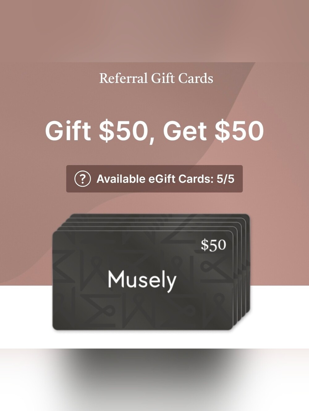 Musely Spot Cream - $50 eGift Card